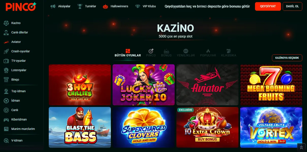 Pinco Casino-nun lisenziyası və etibarlılığı